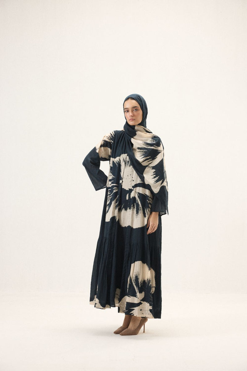 Thalia set mulmul by Khara Kapas in blue for women Worldwide