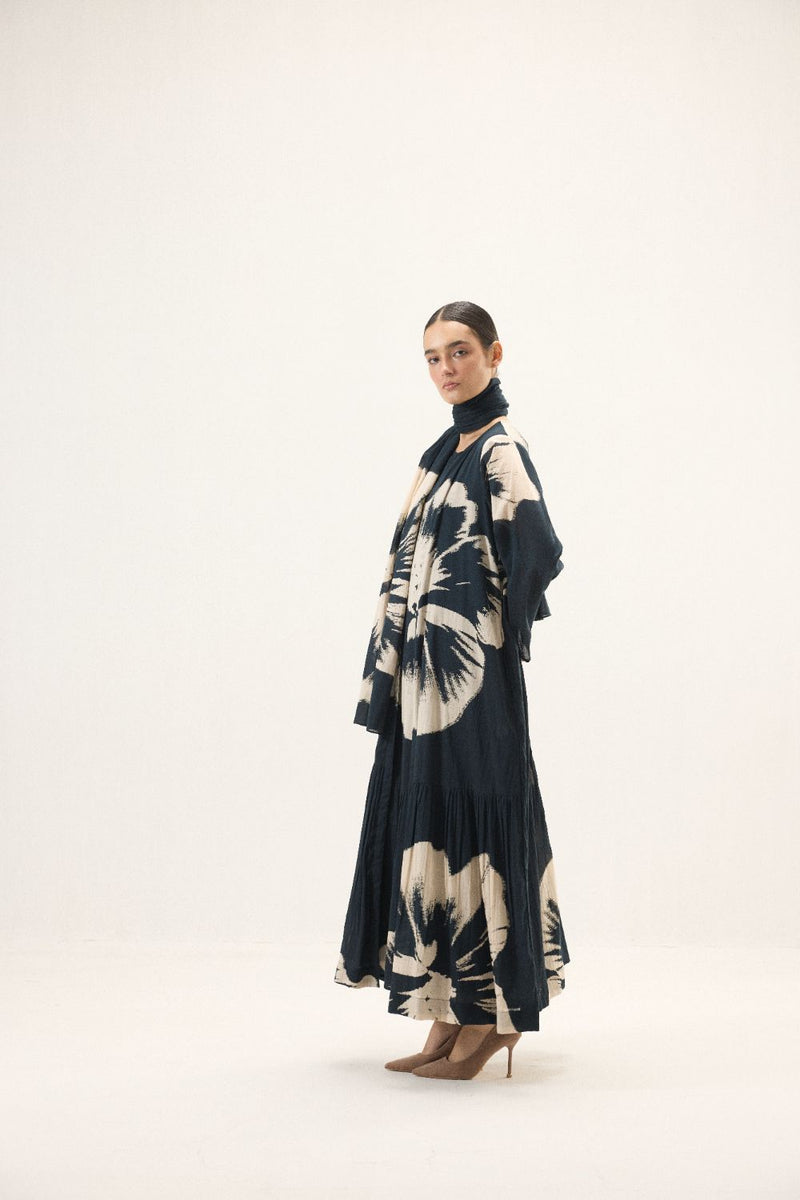 Thalia set mulmul by Khara Kapas in blue for women Worldwide
