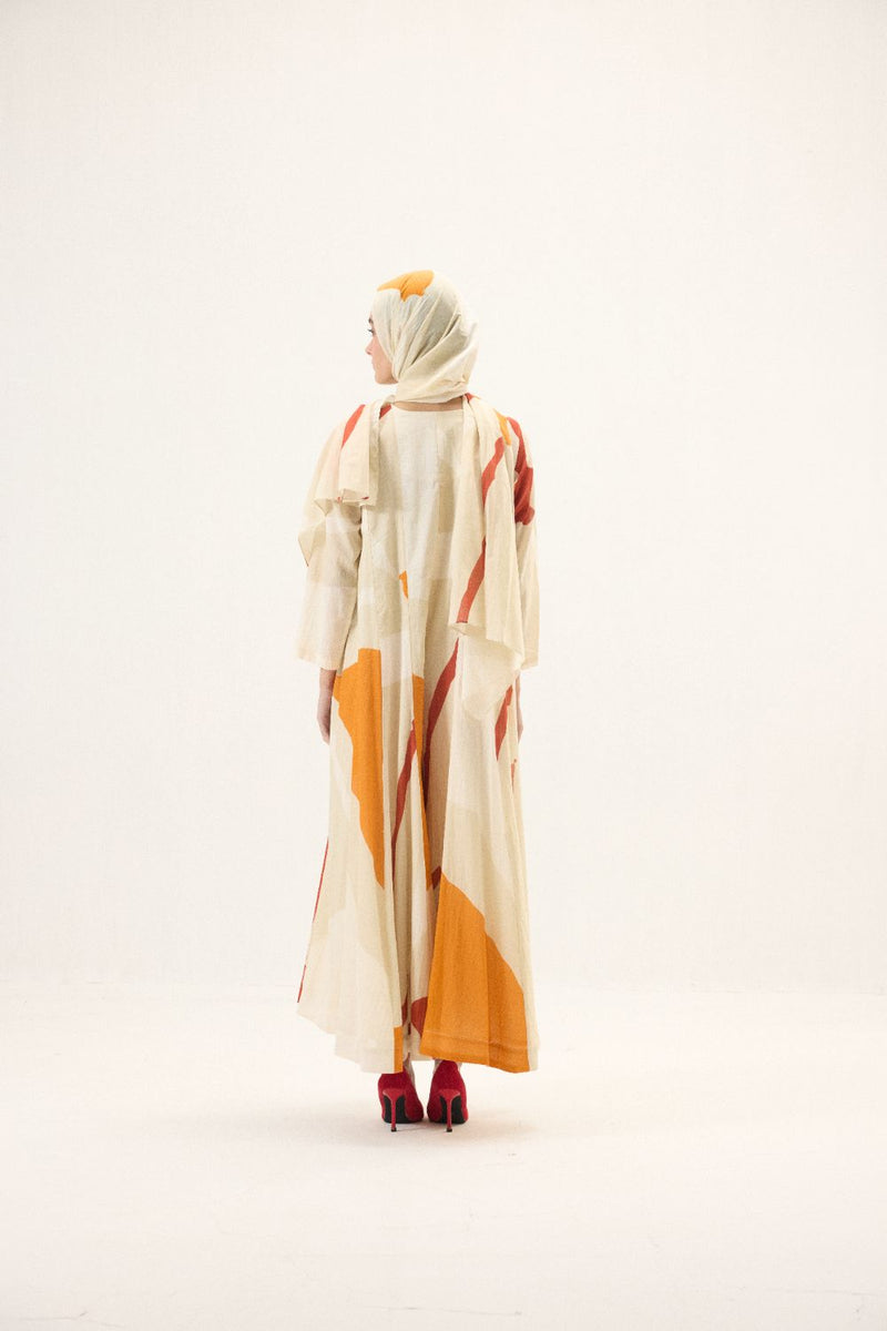 Oriel Jumpsuit set mulmul by Khara Kapas in ivory for women Worldwide