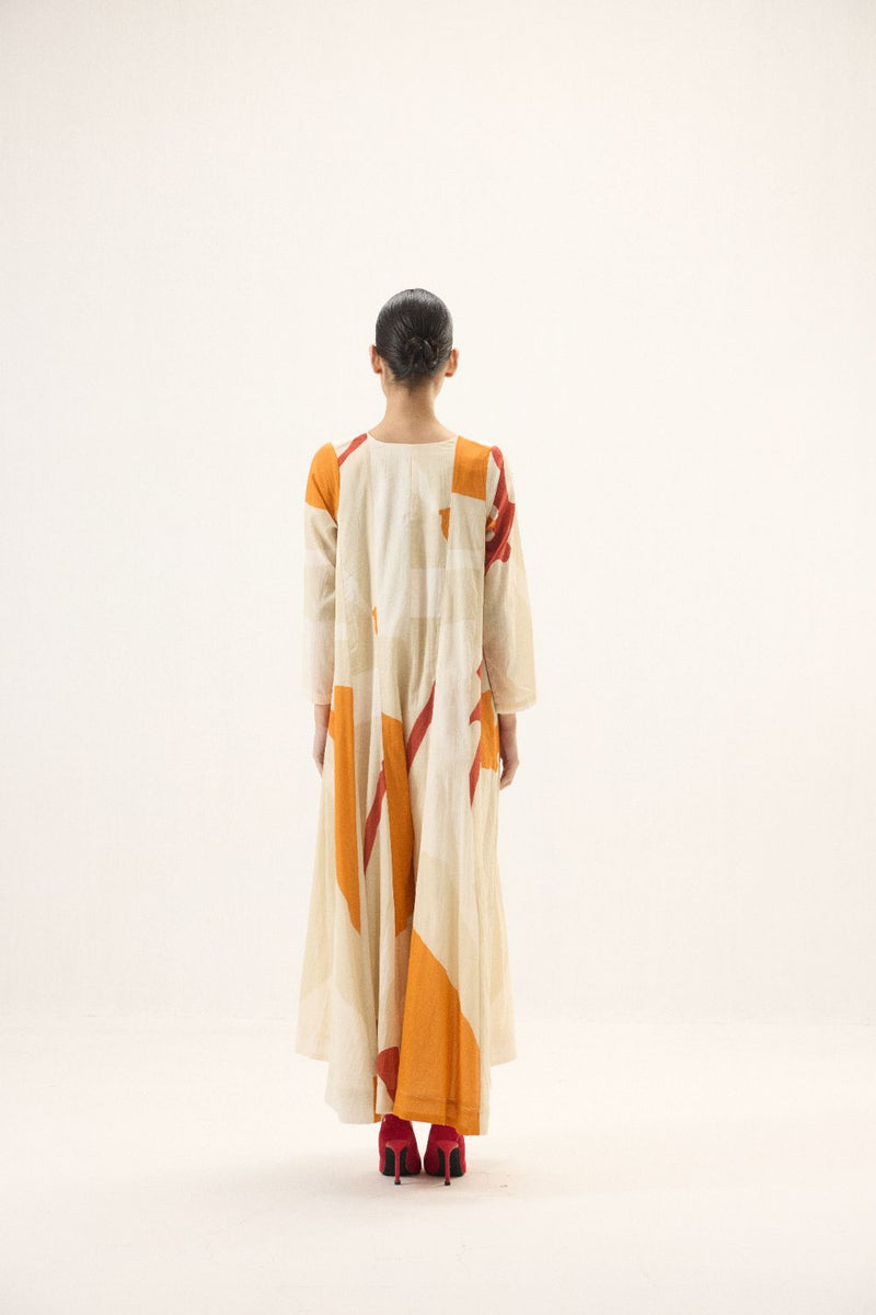 Oriel Jumpsuit set mulmul by Khara Kapas in ivory for women Worldwide
