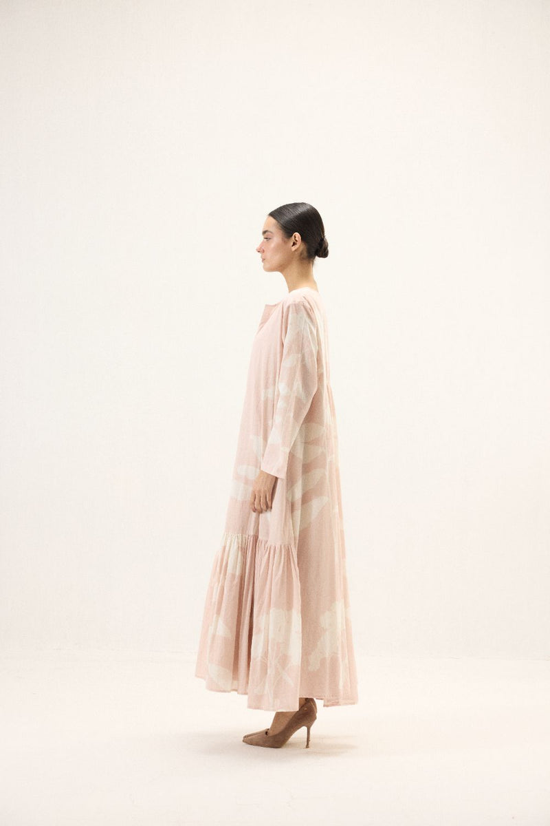 Ophelia set mulmul by Khara Kapas in pink for women Worldwide