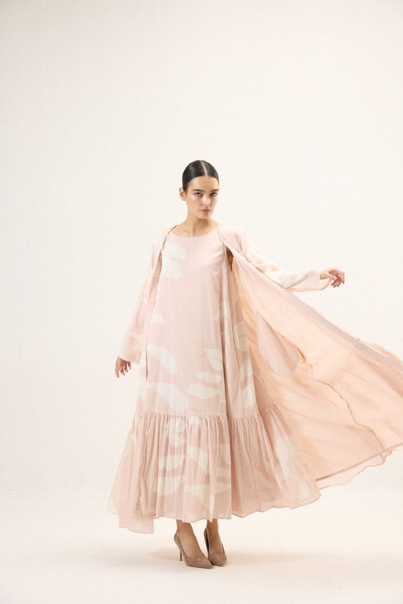 Ophelia set mulmul by Khara Kapas in pink for women Worldwide