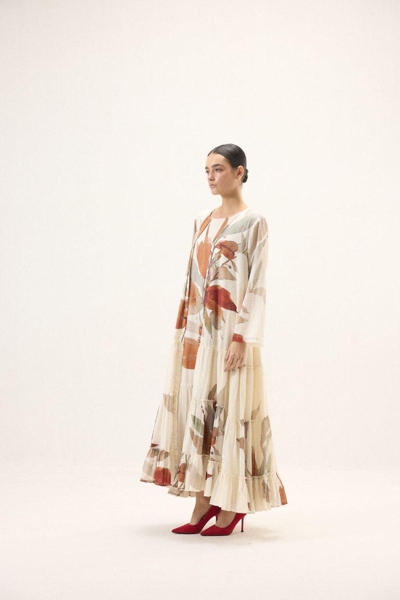 Eirene set mulmul by Khara Kapas in white for women Worldwide