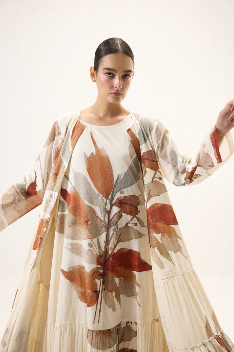 Eirene set mulmul by Khara Kapas in white for women Worldwide