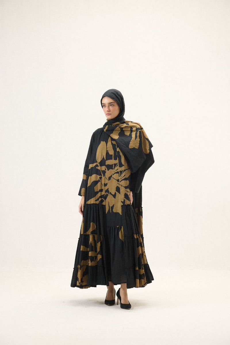 Solenne set mulmul by Khara Kapas in black for women Worldwide
