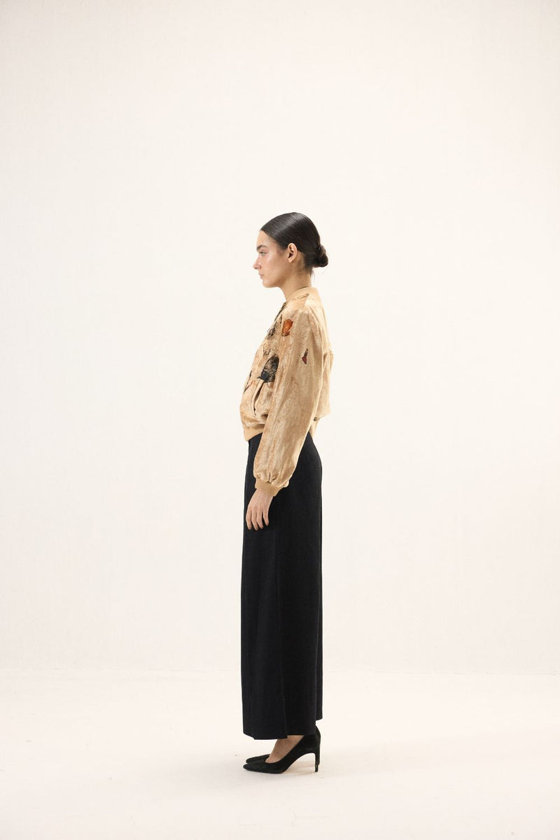 Void Pants twill by Khara Kapas in black for women Worldwide
