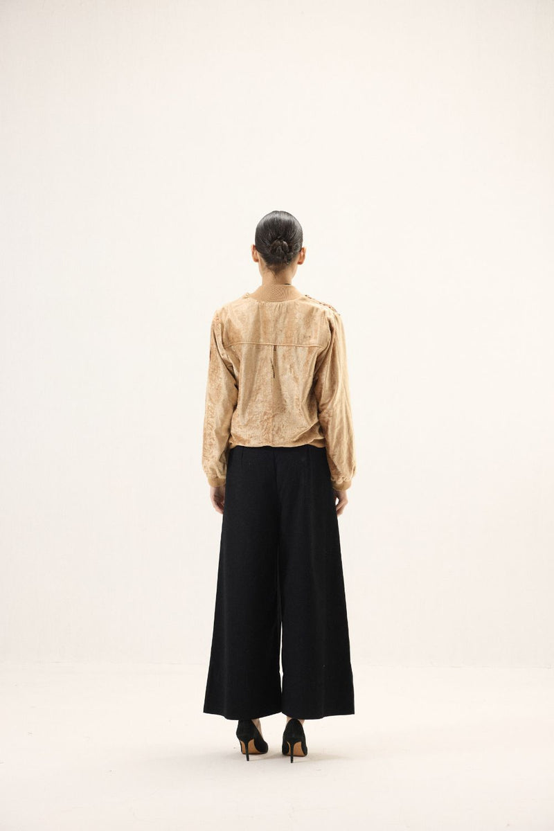Void Pants twill by Khara Kapas in black for women Worldwide
