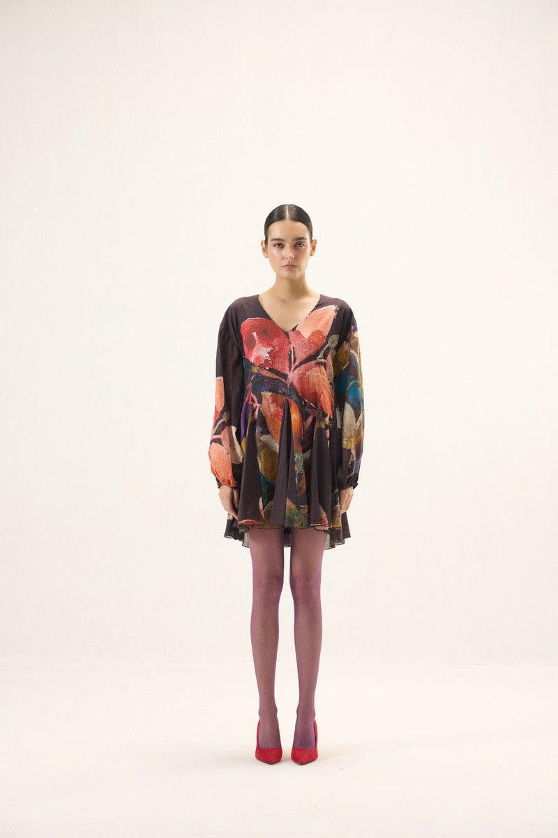 Kaleido Dress mulmul by Khara Kapas in multi for women Worldwide