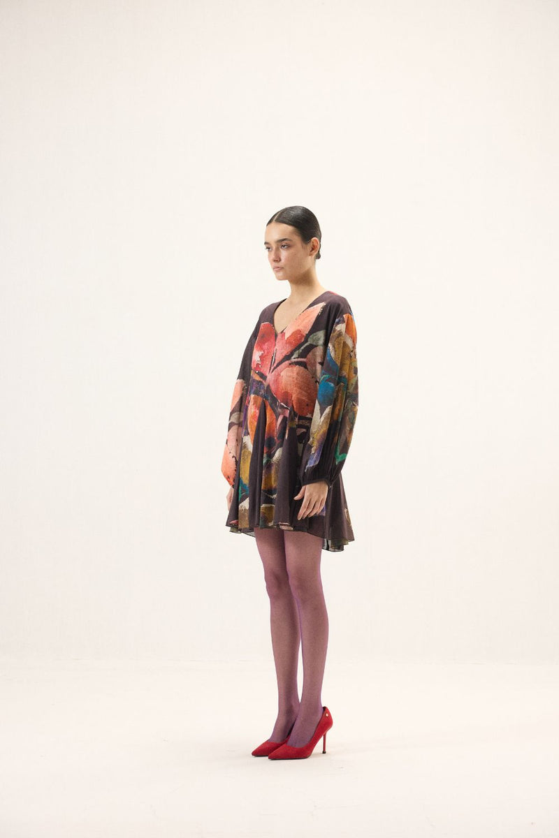 Kaleido Dress mulmul by Khara Kapas in multi for women Worldwide