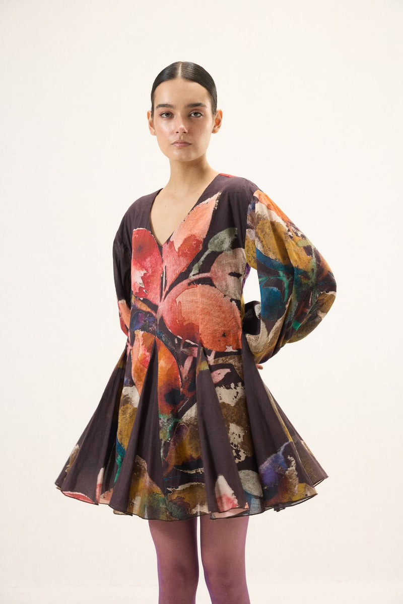 Kaleido Dress mulmul by Khara Kapas in multi for women Worldwide