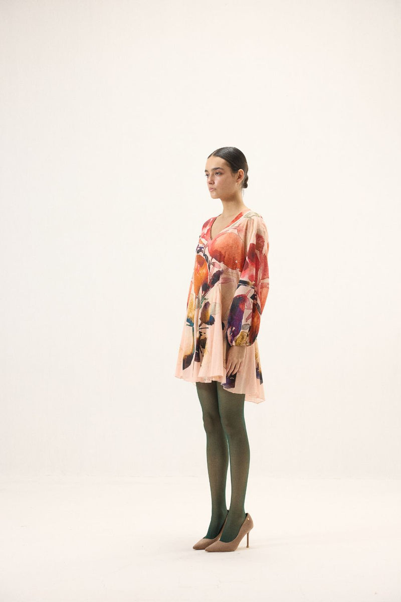Raspberry Dress mulmul by Khara Kapas for women Worldwide