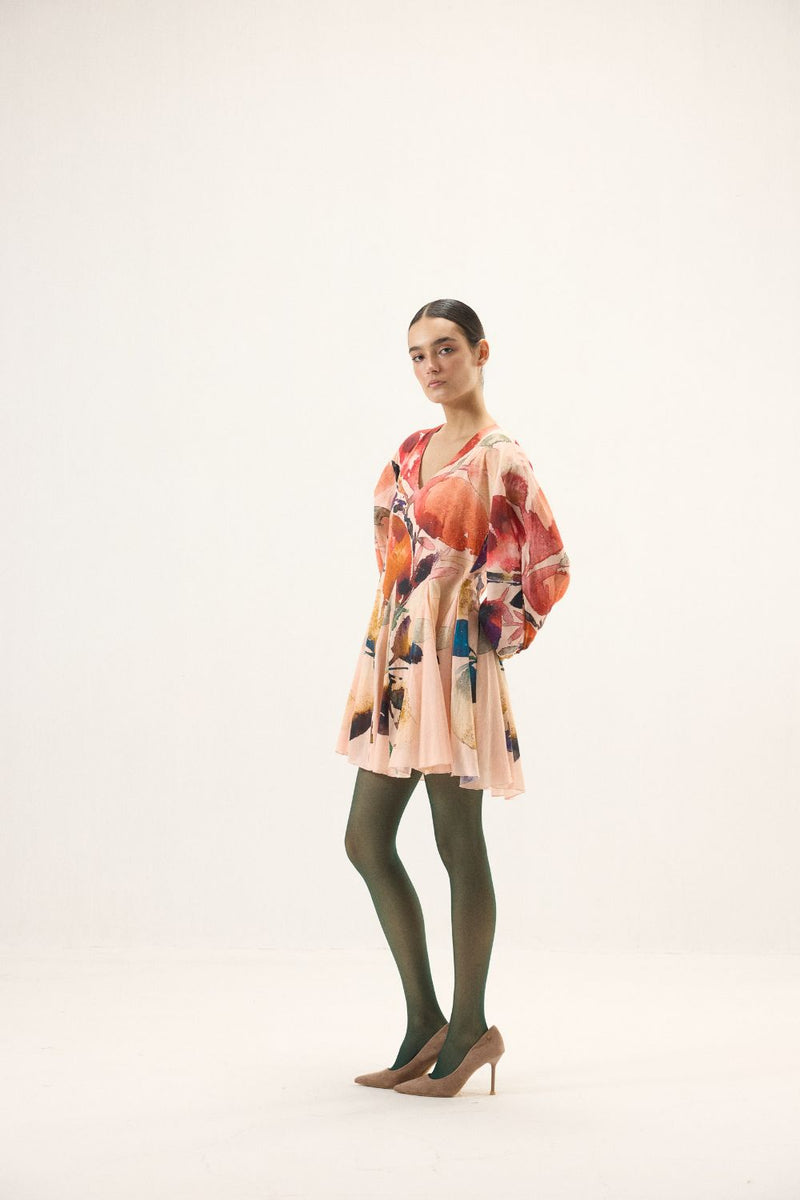Raspberry Dress mulmul by Khara Kapas for women Worldwide