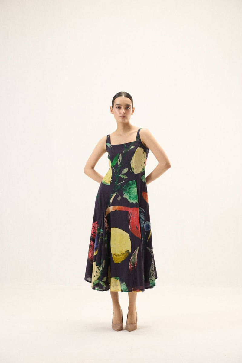 Spectrum Dress mulmul by Khara Kapas in multi for women Worldwide