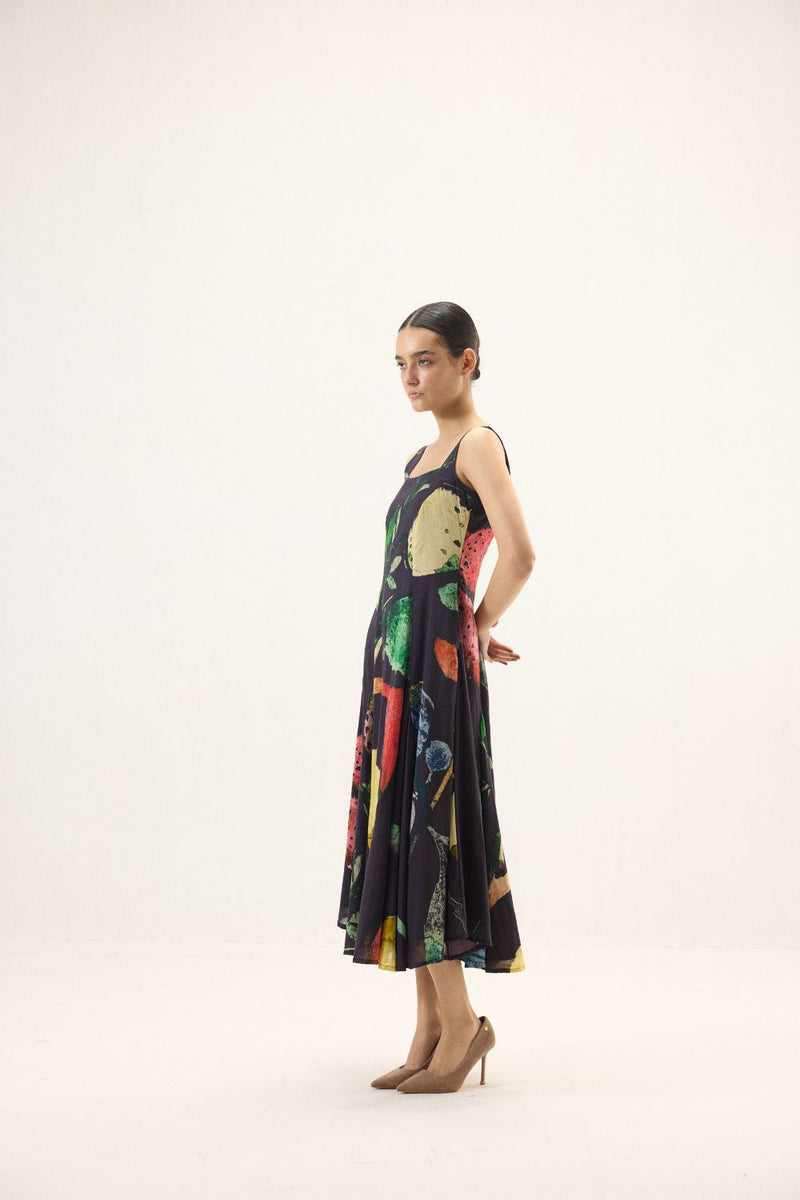 Spectrum Dress mulmul by Khara Kapas in multi for women Worldwide
