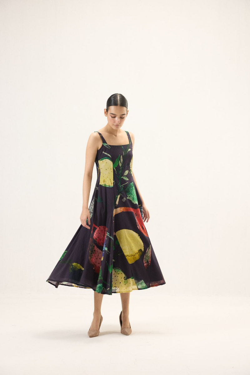 Spectrum Dress mulmul by Khara Kapas in multi for women Worldwide