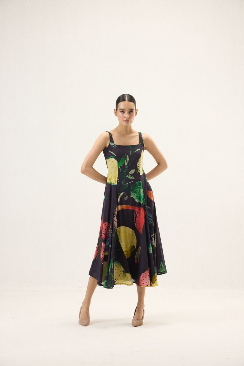 Spectrum Dress mulmul by Khara Kapas in multi for women Worldwide