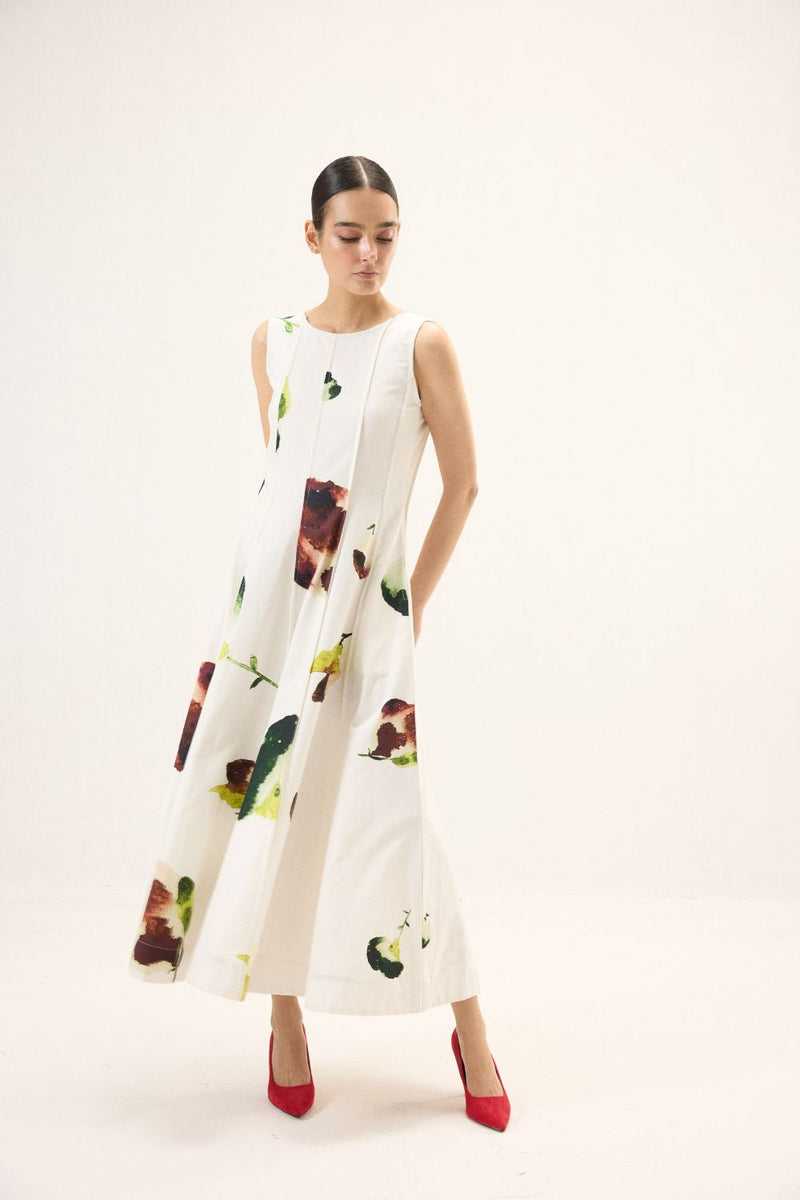 Moonwhite Dress oxford by Khara Kapas in white for women Worldwide