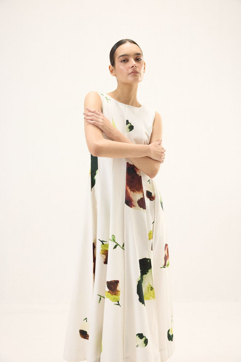 Moonwhite Dress oxford by Khara Kapas in white for women Worldwide