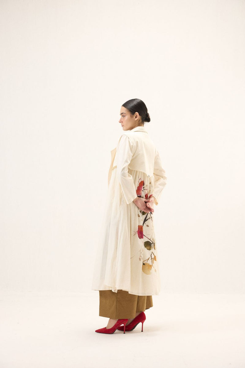 Maison Trench Coat mulmul by Khara Kapas in ivory for women Worldwide