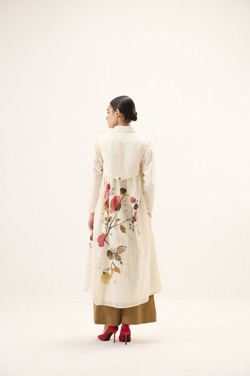 Maison Trench Coat mulmul by Khara Kapas in ivory for women Worldwide