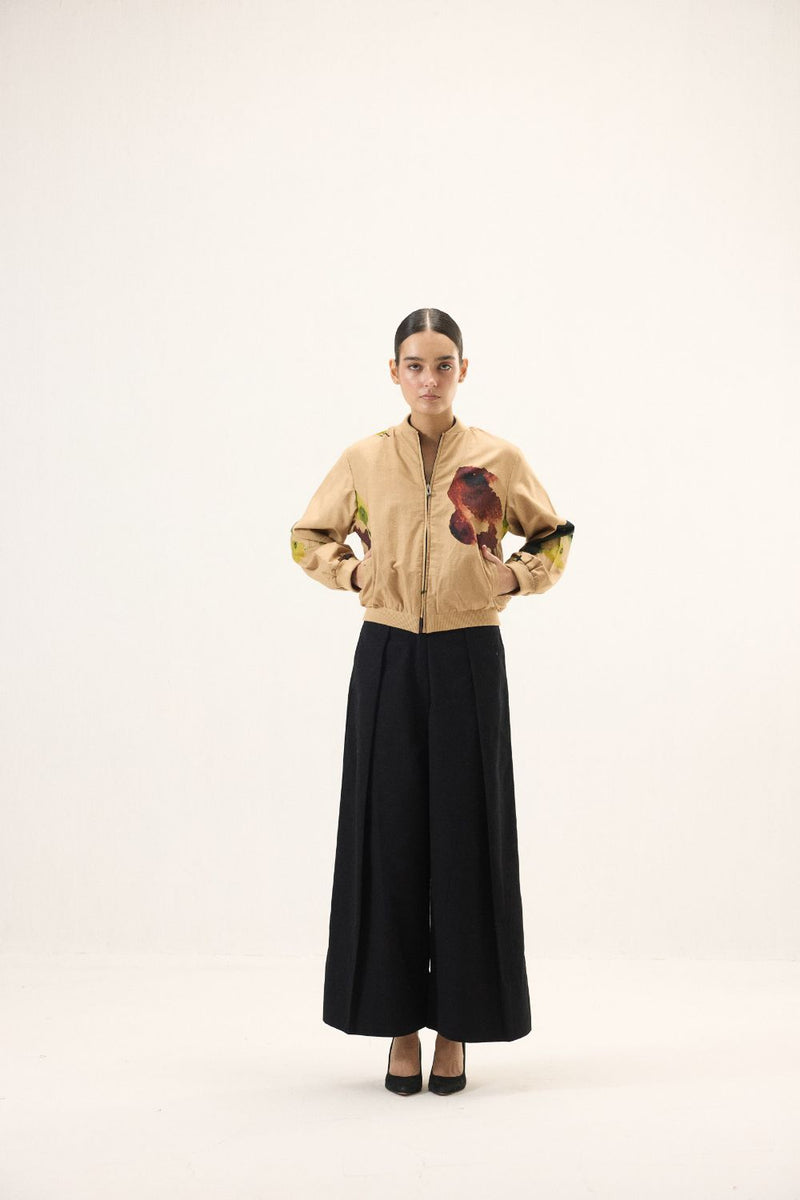 Sunstone Bomber Jacket mulmul by Khara Kapas for women Worldwide