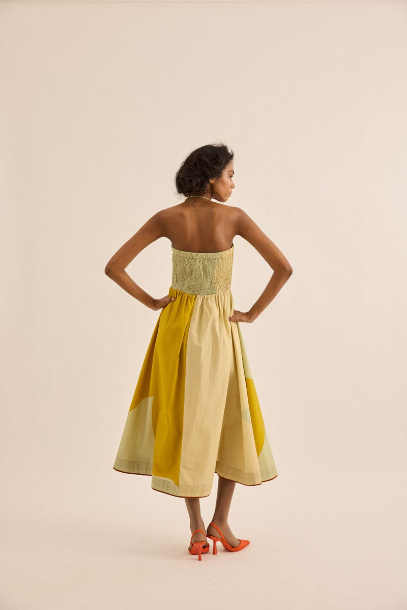 Pickle Dress mul by Khara Kapas in green for women Worldwide