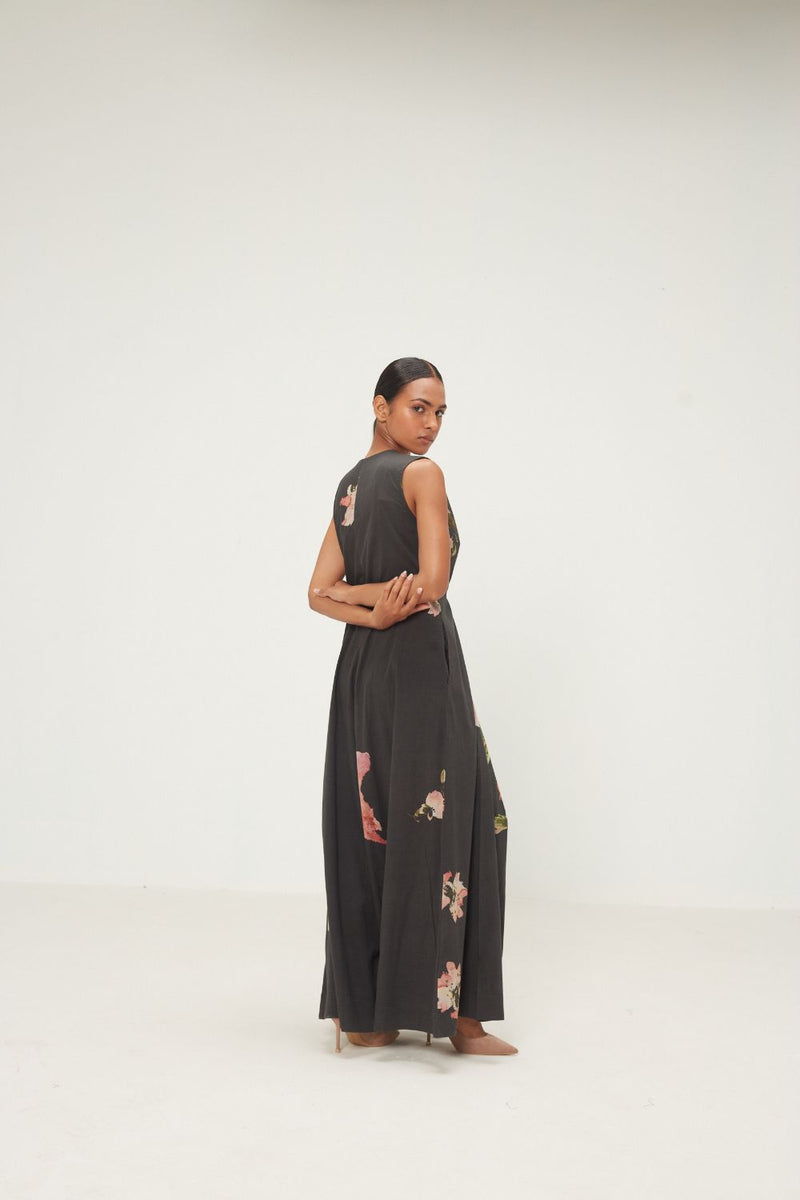 Dry Ash Jumpsuit mul by Khara Kapas in charcoal for women Worldwide