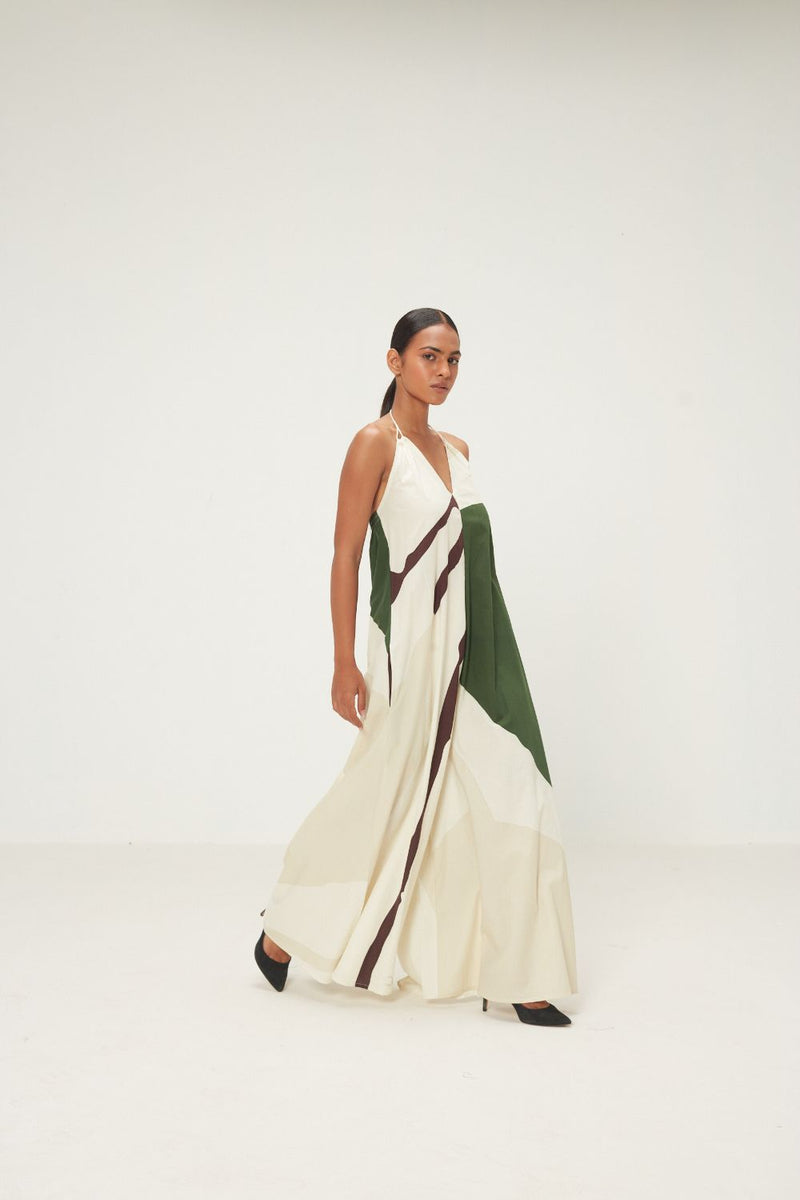 Sandleaf Jumpsuit poplin by Khara Kapas in green for women Worldwide