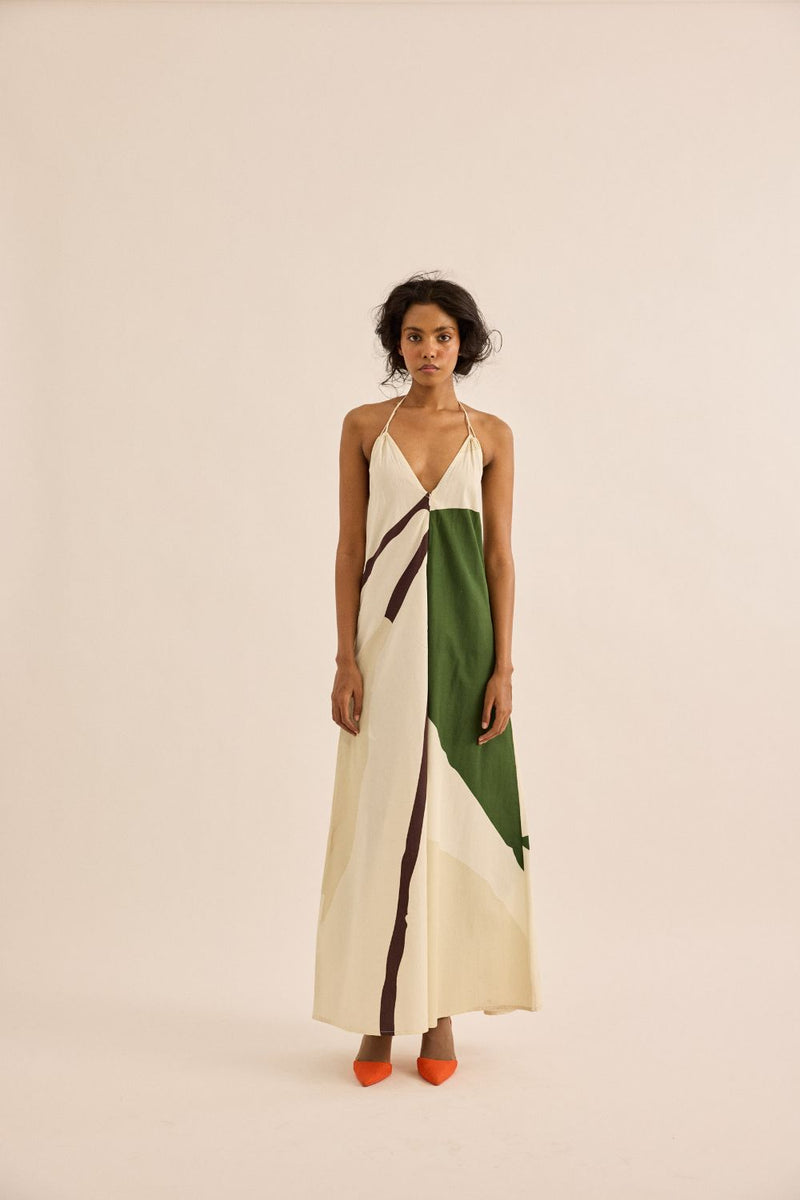 Sandleaf Jumpsuit poplin by Khara Kapas in green for women Worldwide