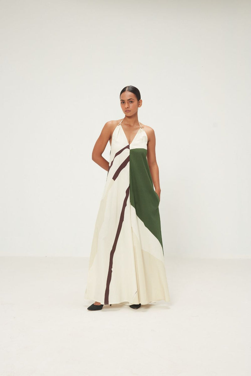 Sandleaf Jumpsuit poplin by Khara Kapas in green for women Worldwide