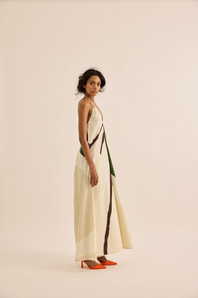 Sandleaf Jumpsuit poplin by Khara Kapas in green for women Worldwide