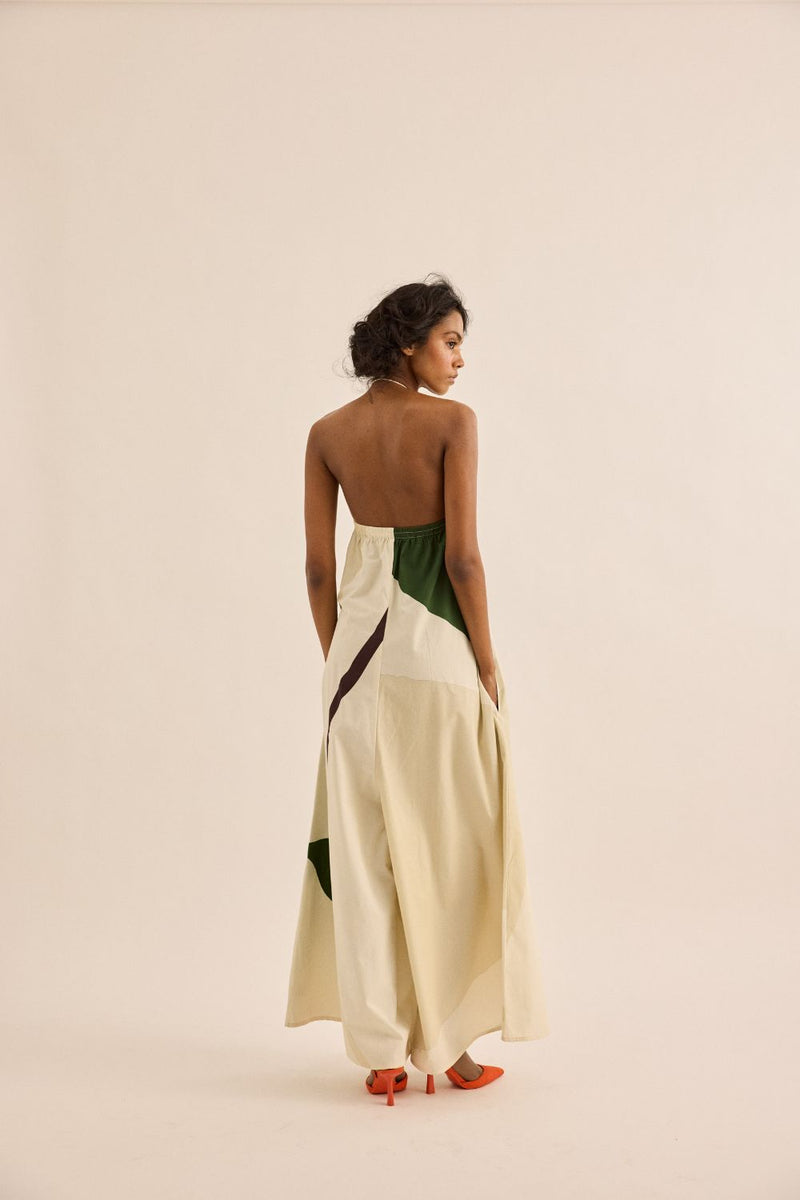 Sandleaf Jumpsuit poplin by Khara Kapas in green for women Worldwide