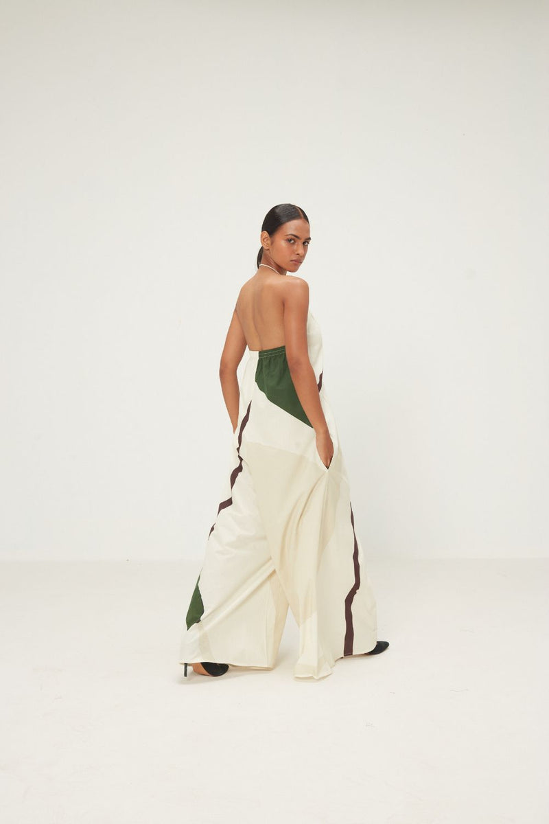 Sandleaf Jumpsuit poplin by Khara Kapas in green for women Worldwide