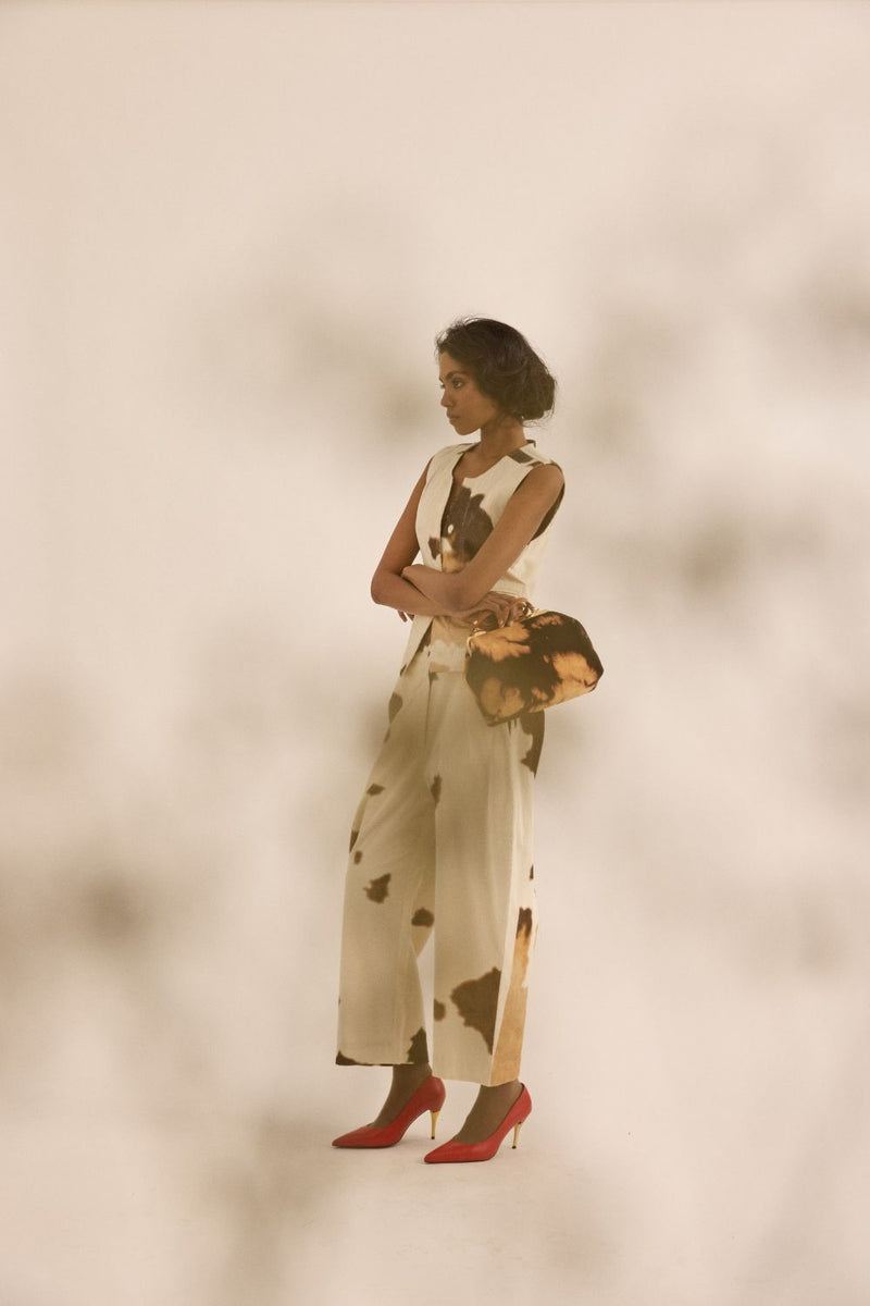 Holstein Co-ord Set corduroy by Khara Kapas in brown for women Worldwide
