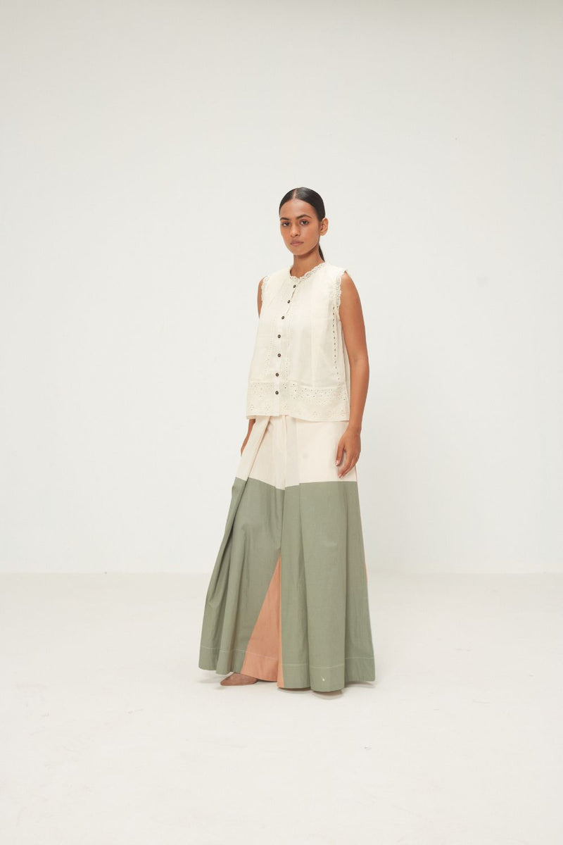 Teal Dune Pants poplin by Khara Kapas in multi for women Worldwide