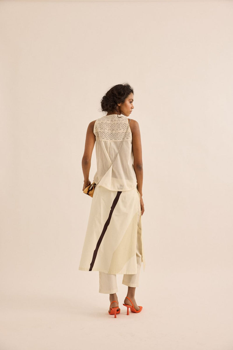 Spruce Skirt Trouser poplin by Khara Kapas in green for women Worldwide