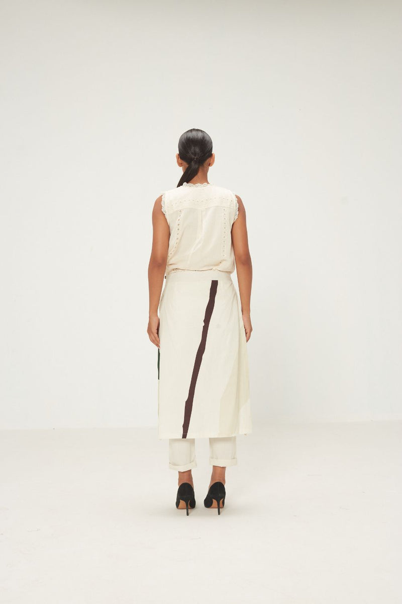 Spruce Skirt Trouser poplin by Khara Kapas in green for women Worldwide