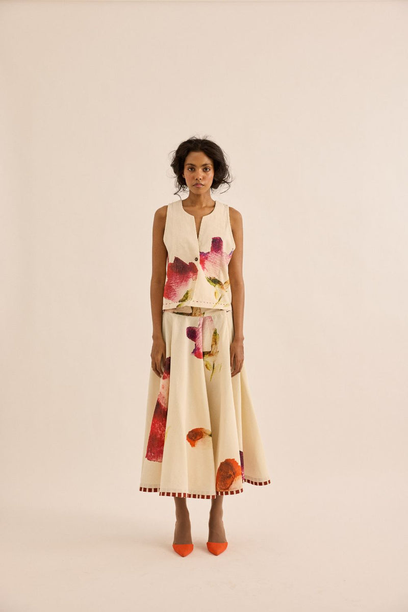 Mrinal Skirt corduroy by Khara Kapas in pink for women Worldwide