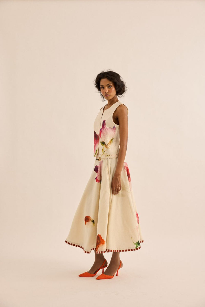 Mrinal Skirt corduroy by Khara Kapas in pink for women Worldwide