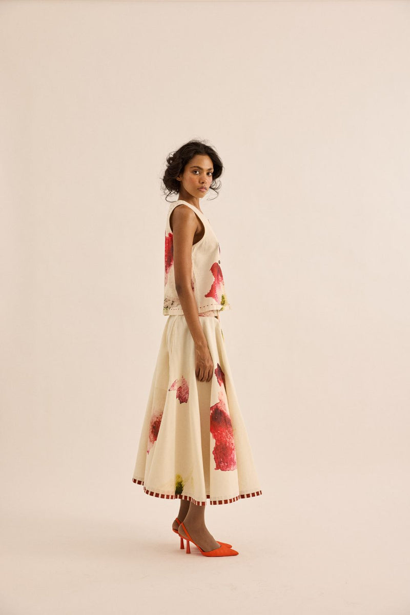 Mrinal Skirt corduroy by Khara Kapas in pink for women Worldwide