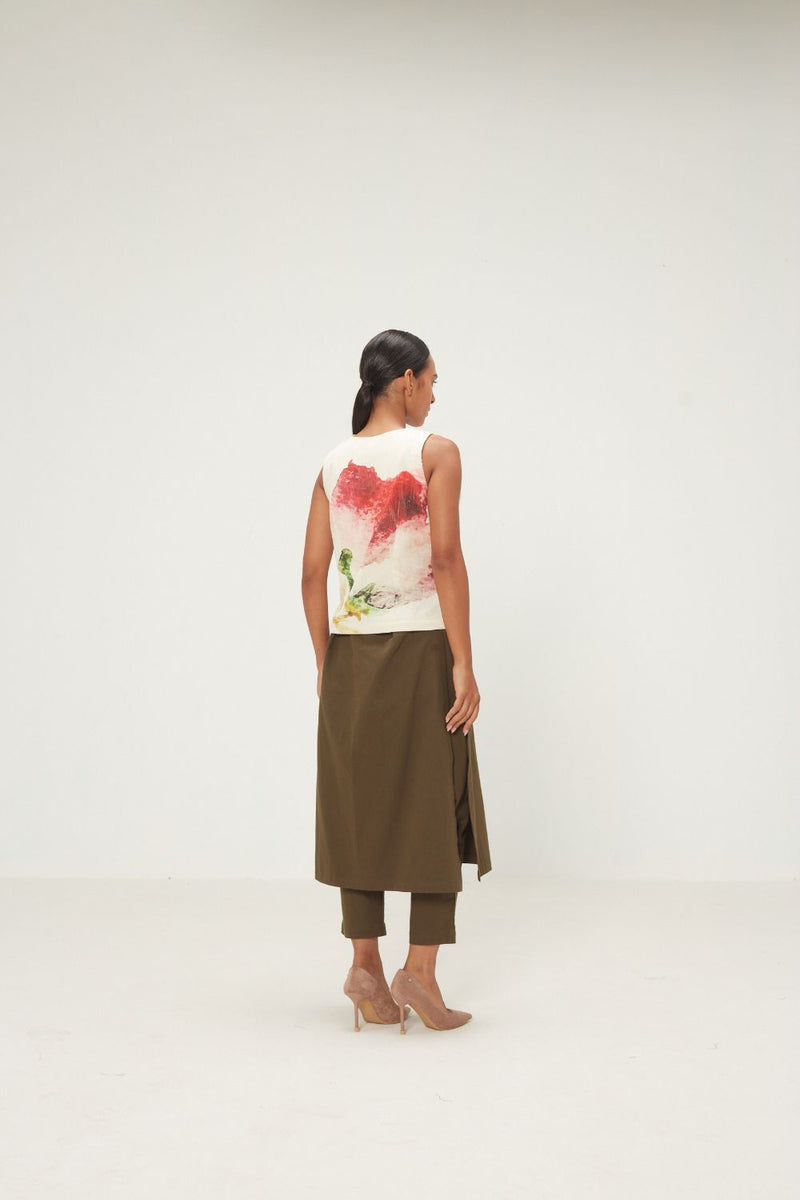 Olive Dust Pants twill by Khara Kapas in olive for women Worldwide