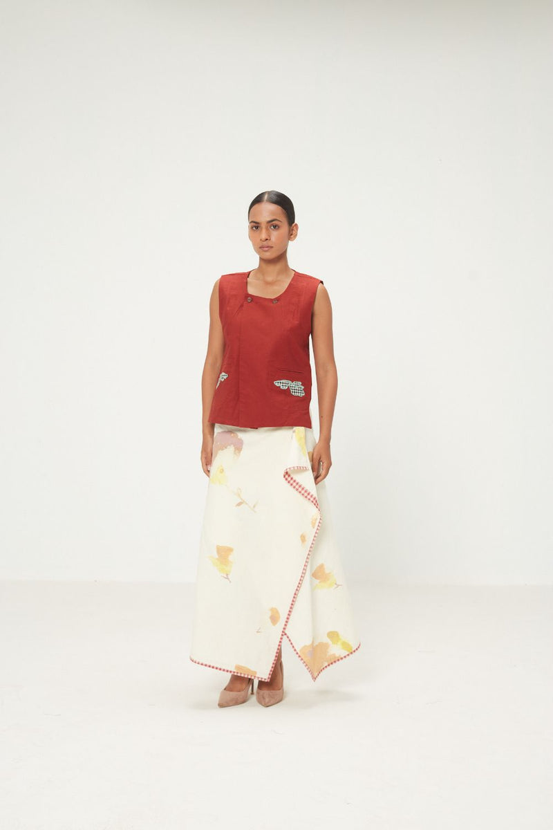 Sunline Skirt oxford by Khara Kapas in ecru for women Worldwide