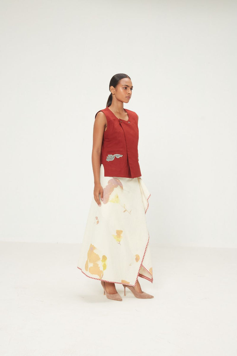 Sunline Skirt oxford by Khara Kapas in ecru for women Worldwide