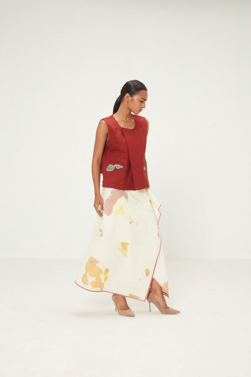 Sunline Skirt oxford by Khara Kapas in ecru for women Worldwide