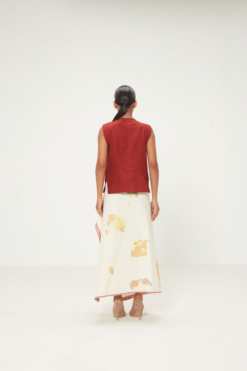Sunline Skirt oxford by Khara Kapas in ecru for women Worldwide
