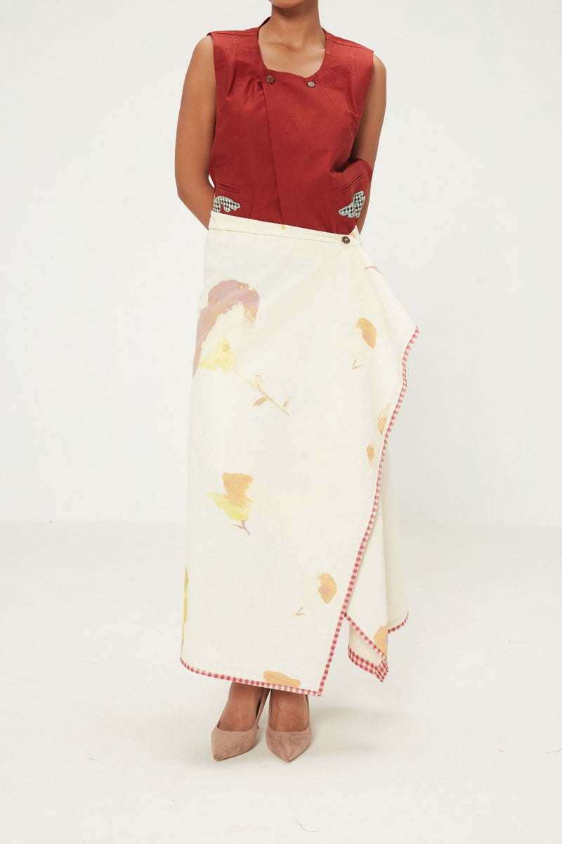 Sunline Skirt oxford by Khara Kapas in ecru for women Worldwide