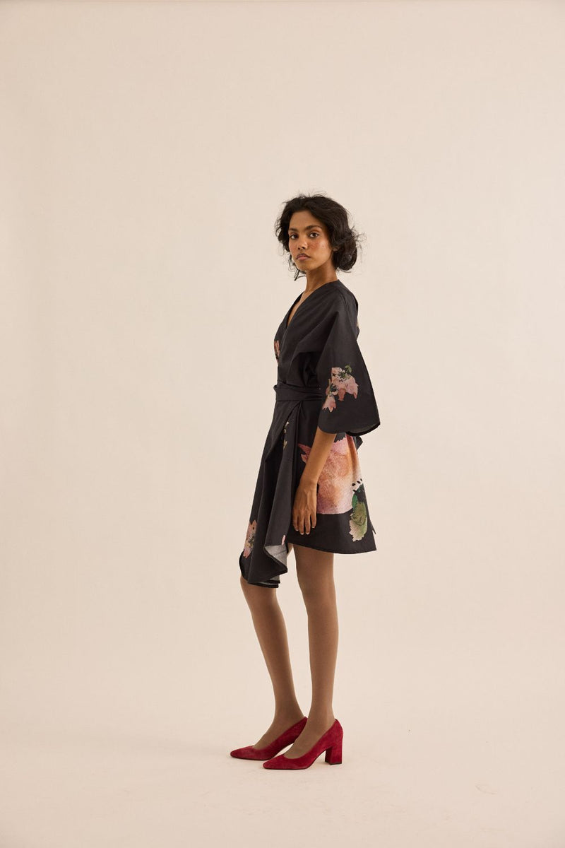 Grisea Dress poplin by Khara Kapas in grey for women Worldwide