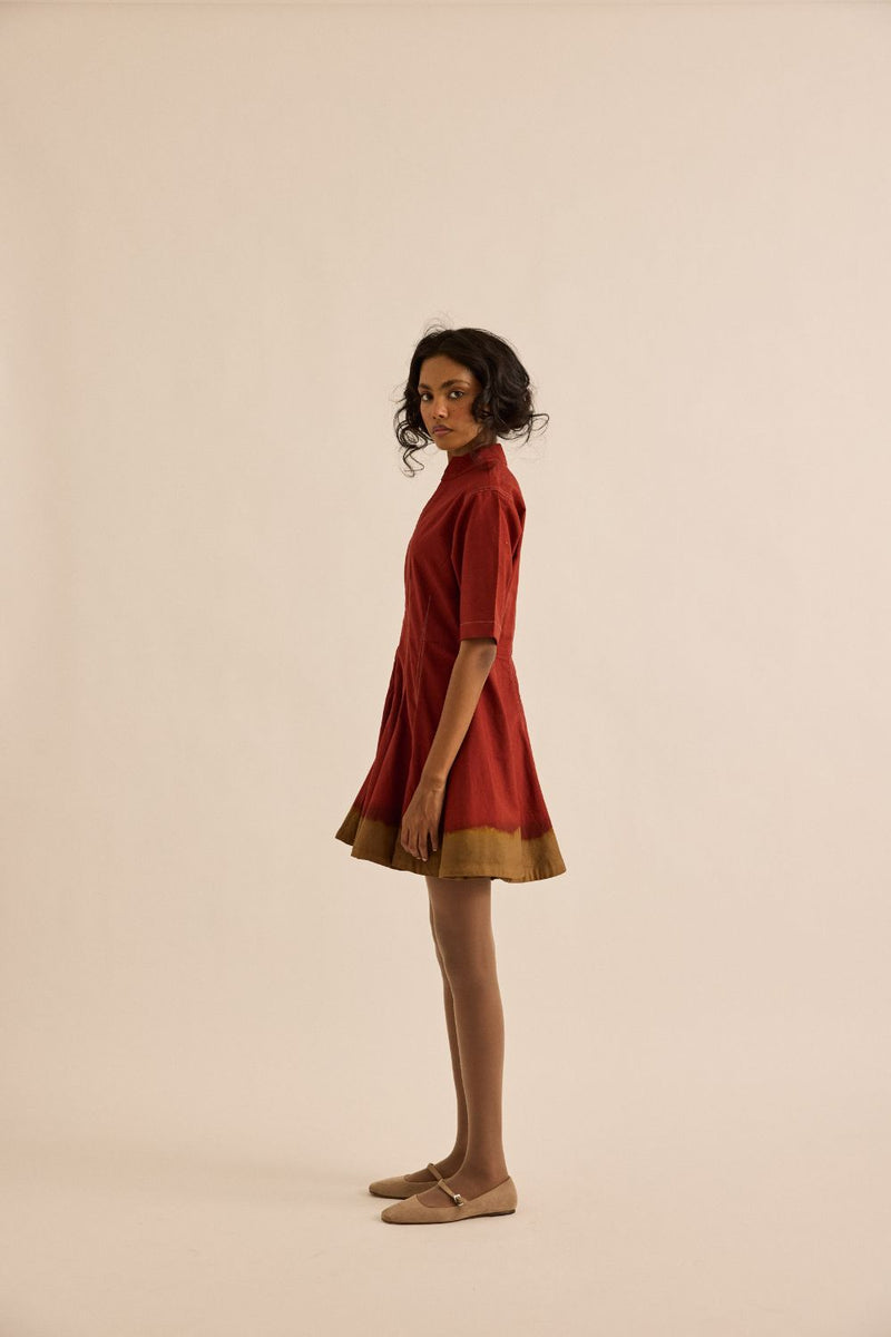 Red Clay Dress oxford by Khara Kapas in red for women Worldwide