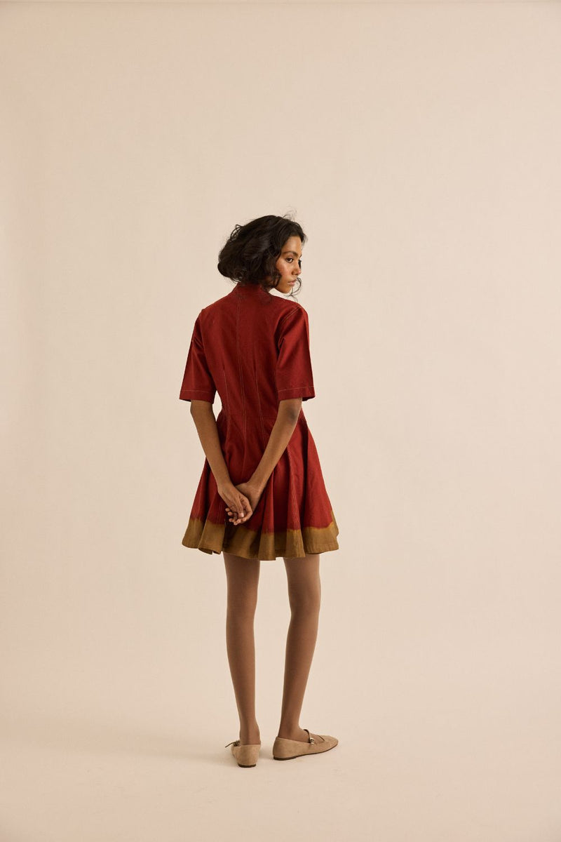 Red Clay Dress oxford by Khara Kapas in red for women Worldwide