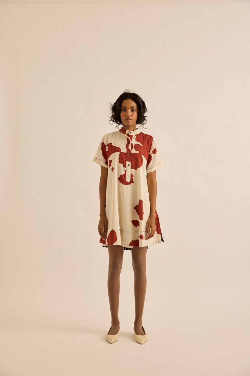 Sunspot Dress mul by Khara Kapas in red for women Worldwide